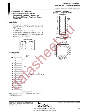 SN74F521DW datasheet  